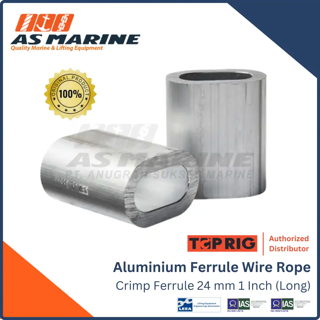 Toprig Aluminium Ferrule / Crimp Ferrule Wire Rope Tipe Long 15/16 Inch